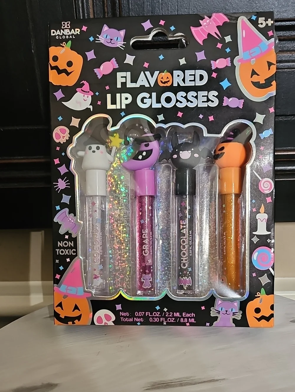 Flavored Halloween Lip Glosses - Set of 4